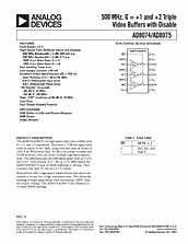 DataSheet AD8075 pdf